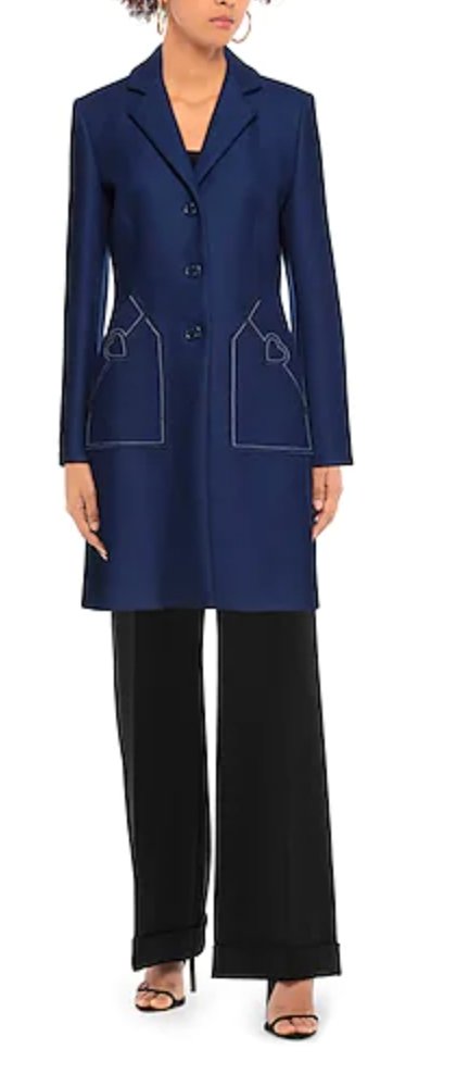 Love Moschino Blue Wool Jackets & Coat - Fizigo