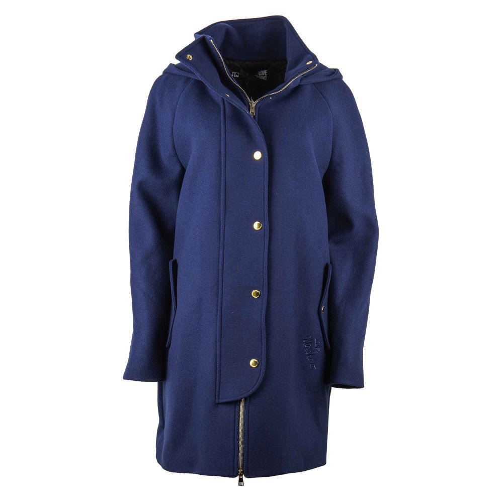 Love Moschino Blue Wool Jackets & Coat - Fizigo