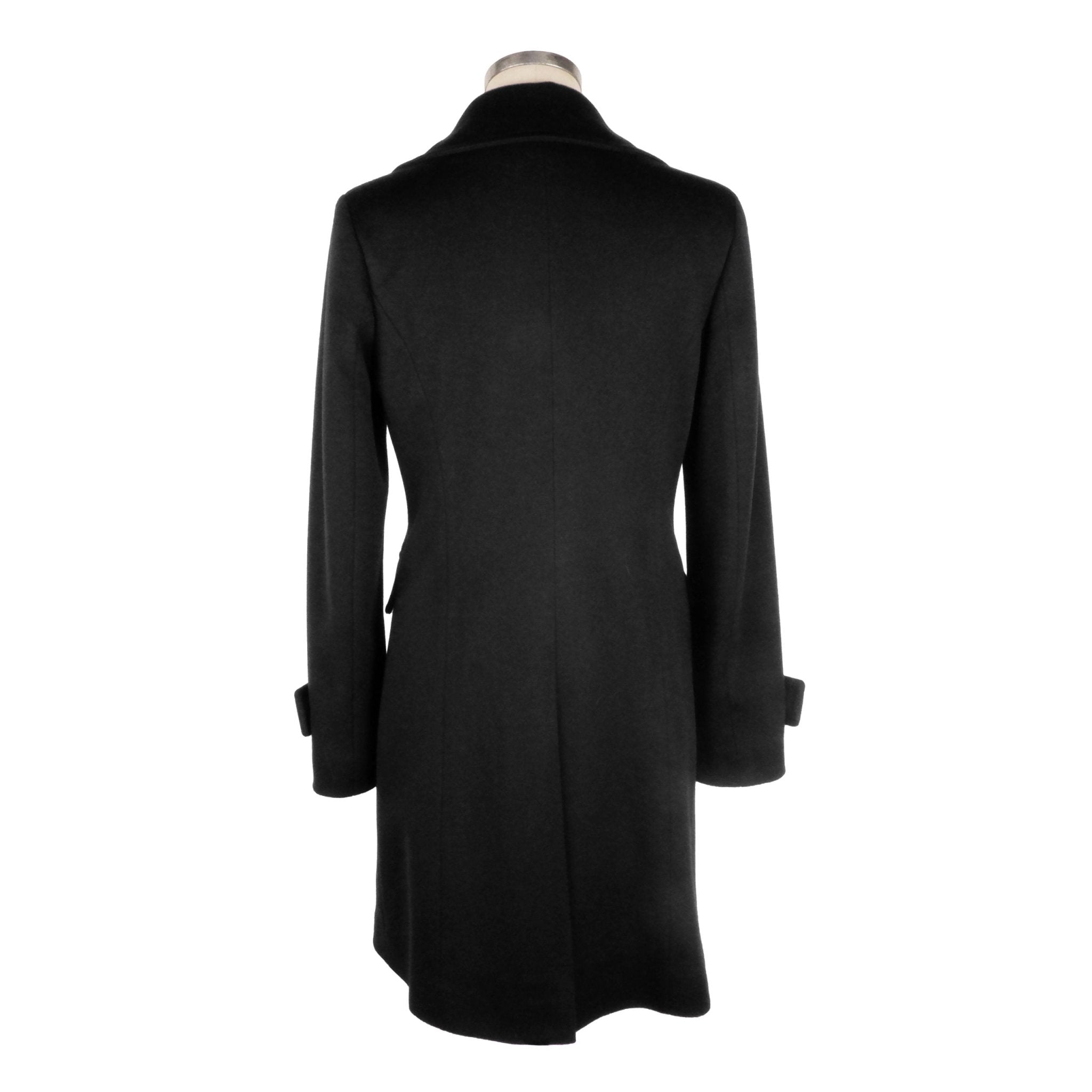 Made in Italy Black Wool Jackets & Coat - Fizigo