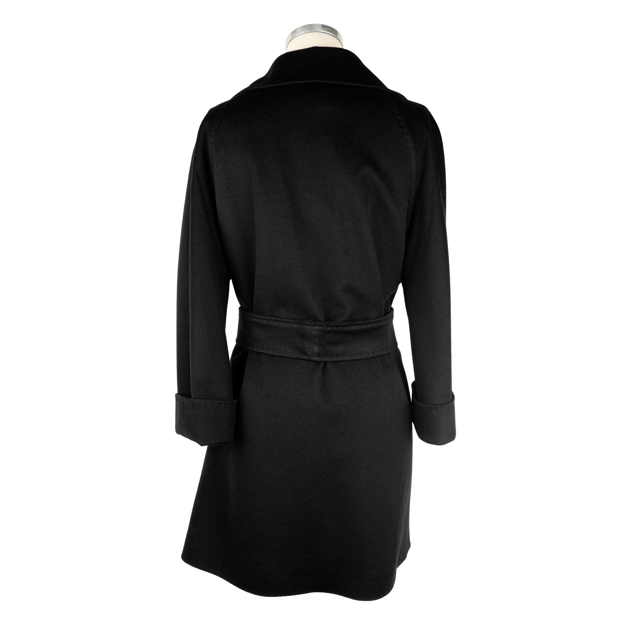 Made in Italy Black Wool Jackets & Coat - Fizigo