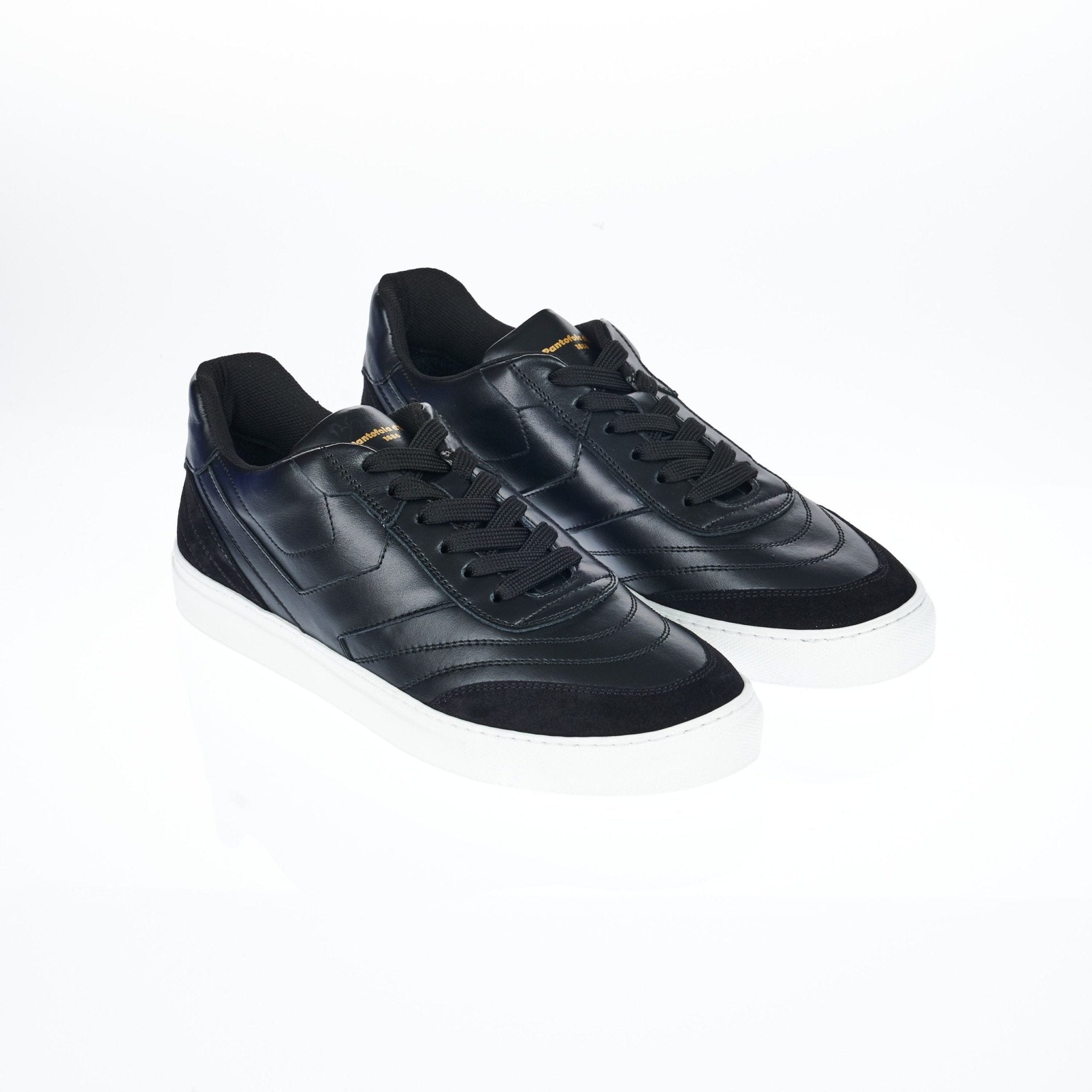 Pantofola D'Oro Black Leather Sneaker - Fizigo