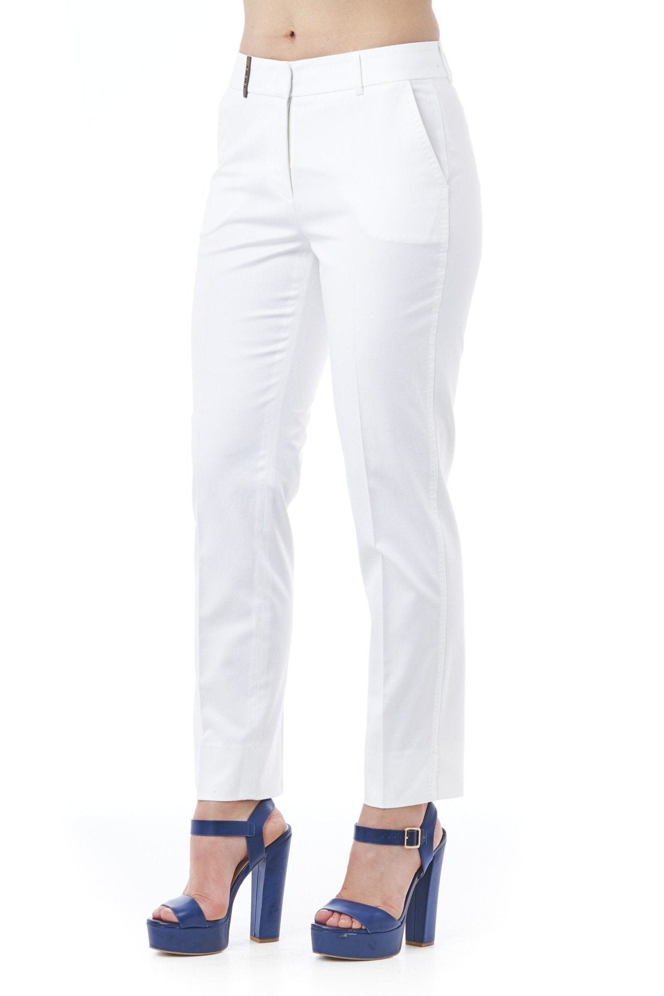 Peserico White Cotton Jeans & Pant - Fizigo