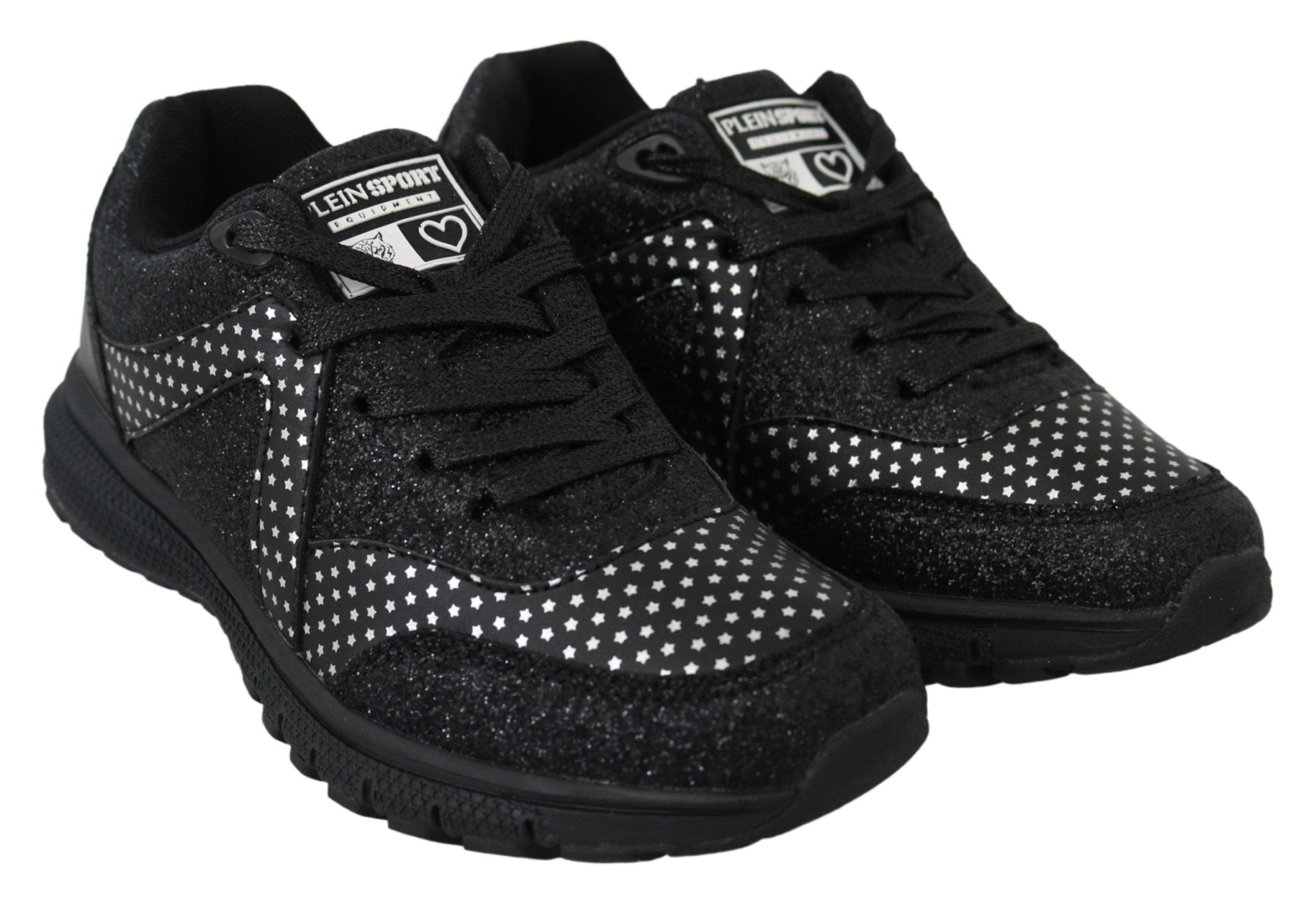 Plein Sport Black Polyester Runner Jasmines Sneakers Shoes - Fizigo