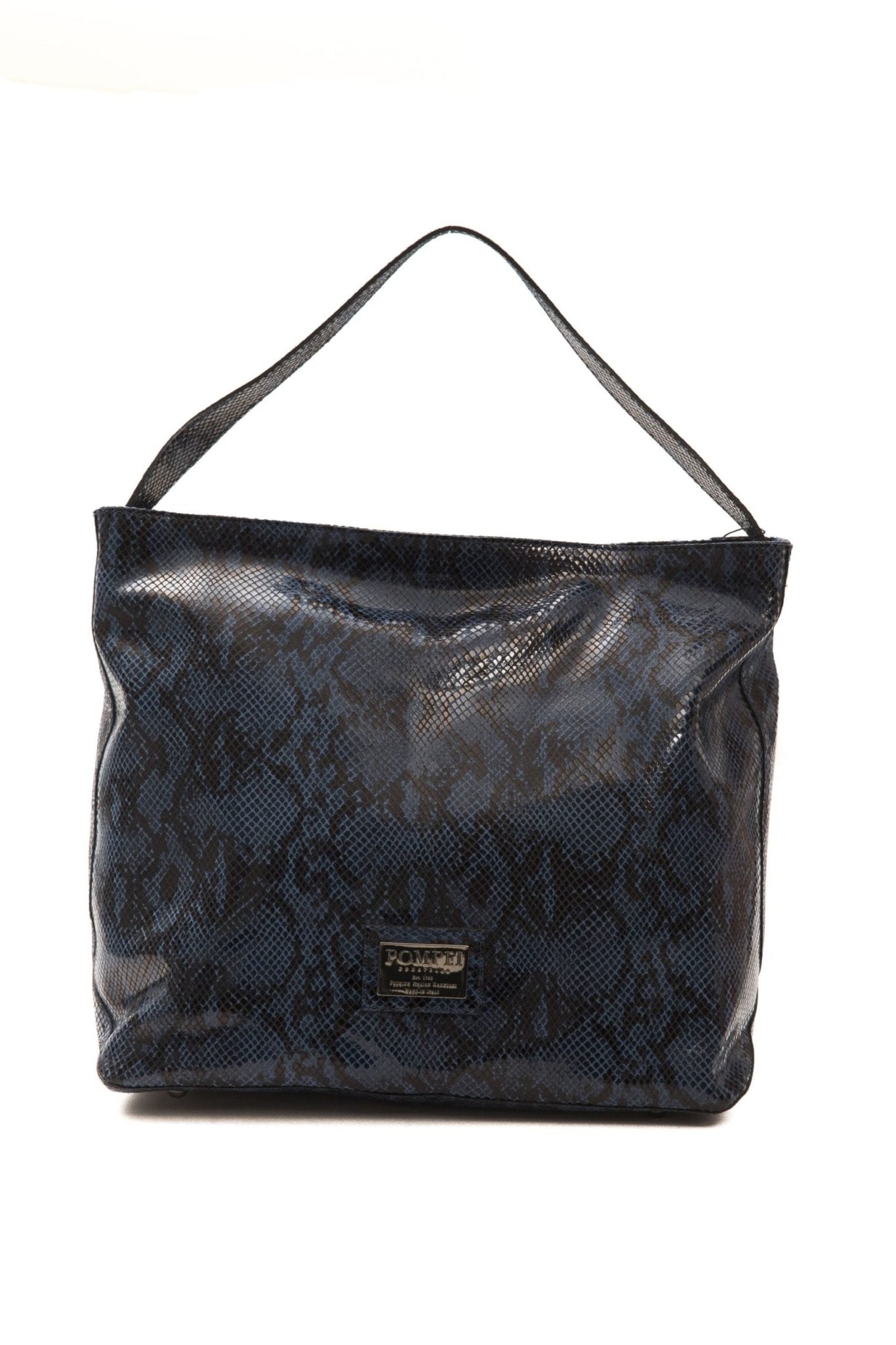 Pompei Donatella Blue Leather Shoulder Bag - Fizigo