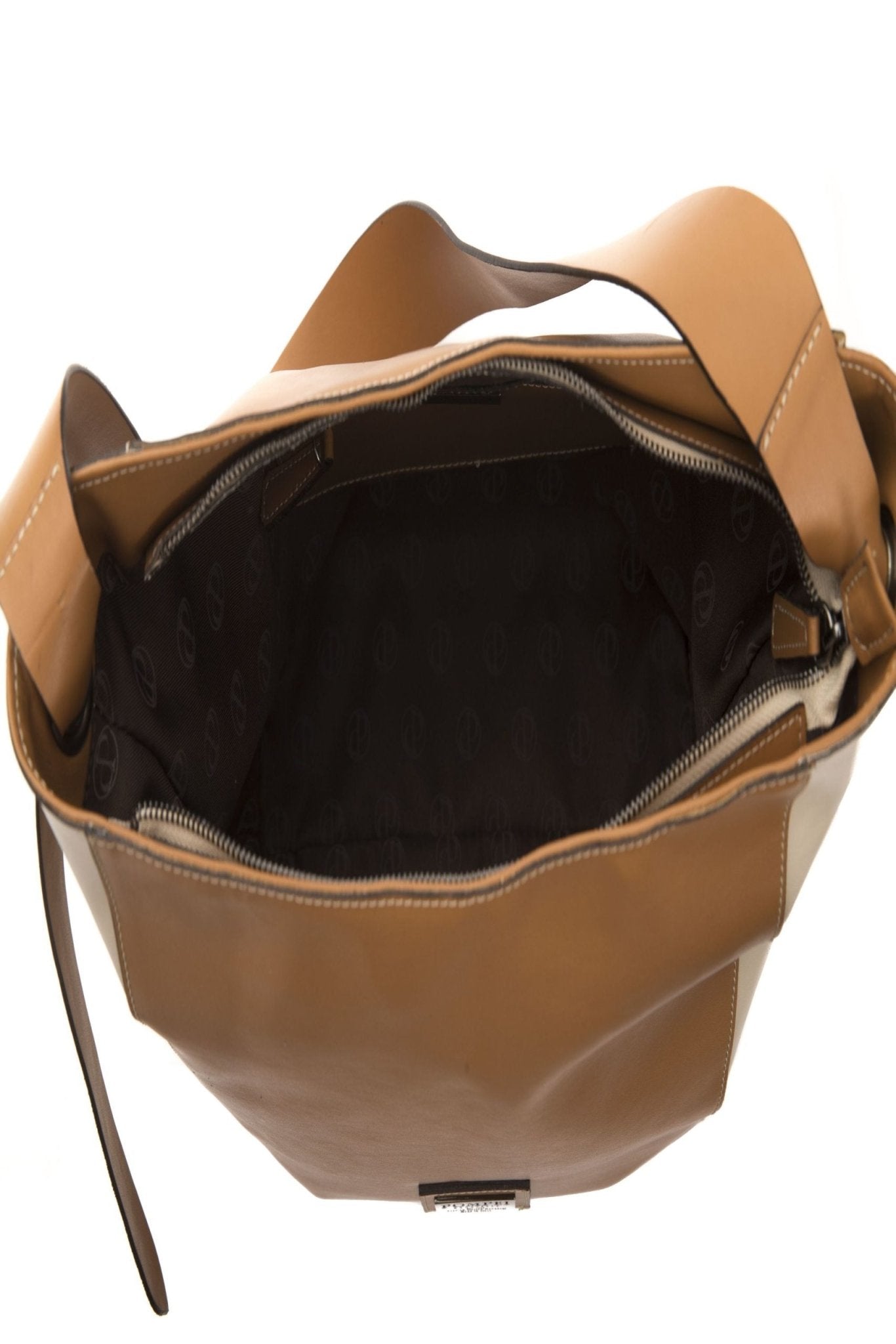 Pompei Donatella Brown Leather Shoulder Bag - Fizigo