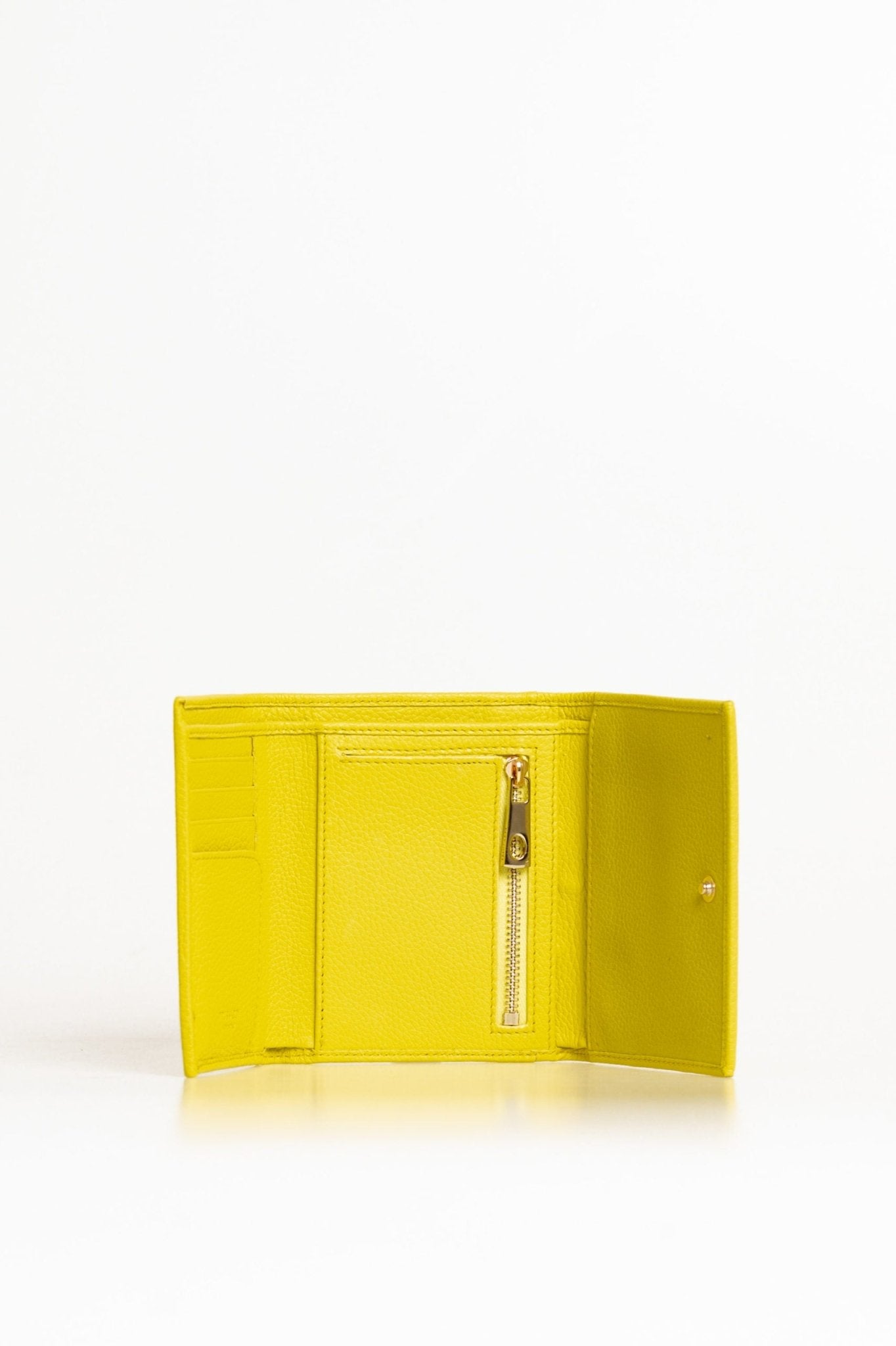 Trussardi Yellow Leather Wallet - Fizigo