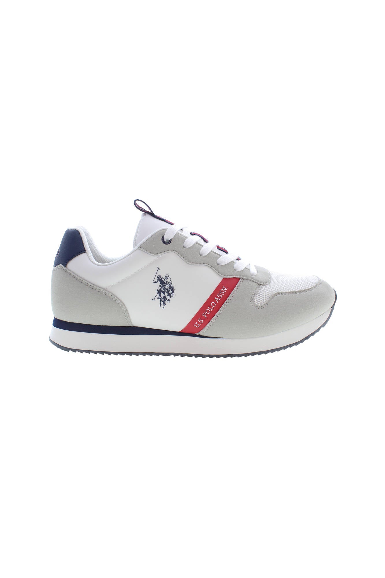 U.S. POLO ASSN. White Polyester Sneaker - Fizigo