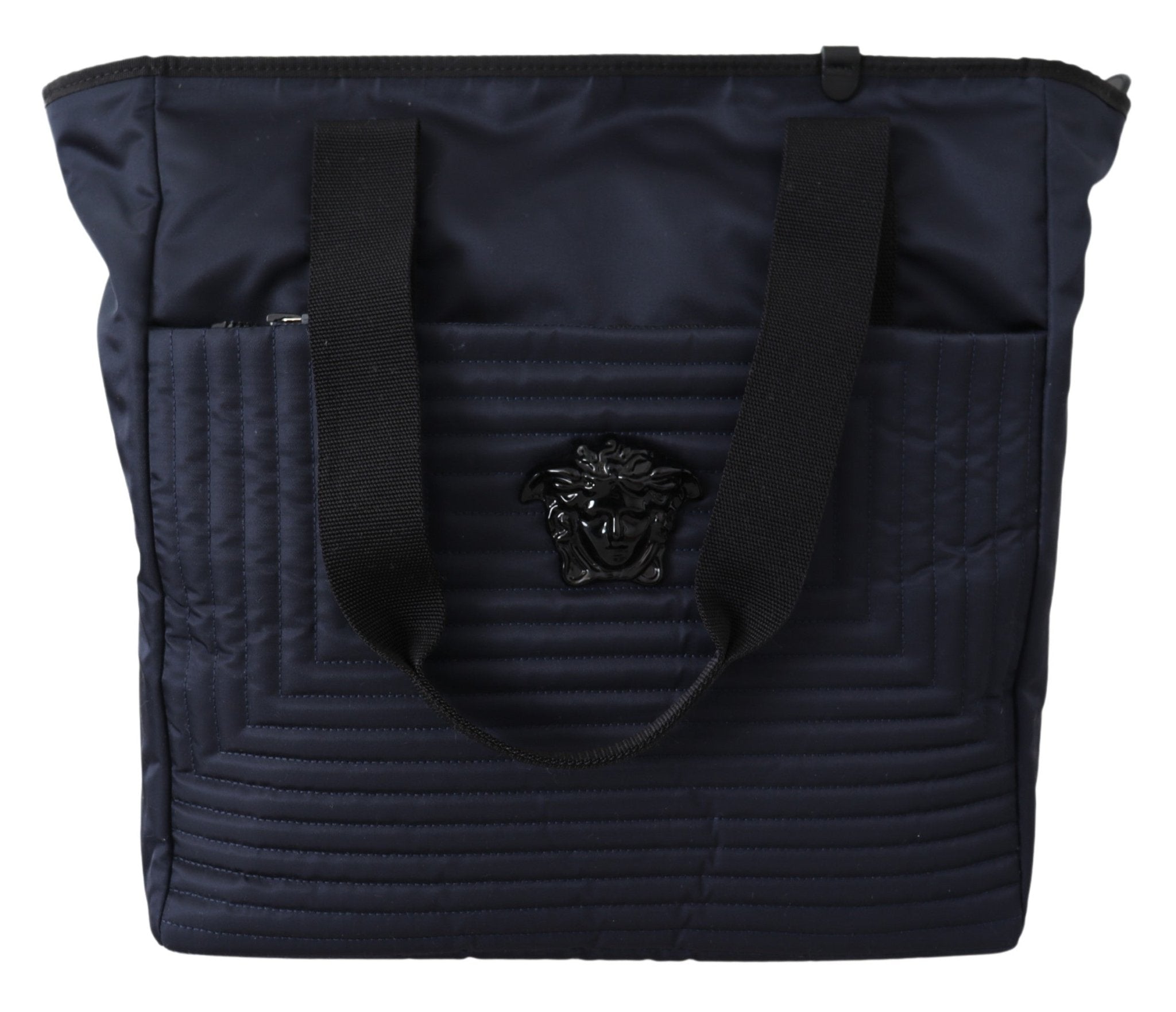 Versace Blue Nylon Tote Bag - Fizigo